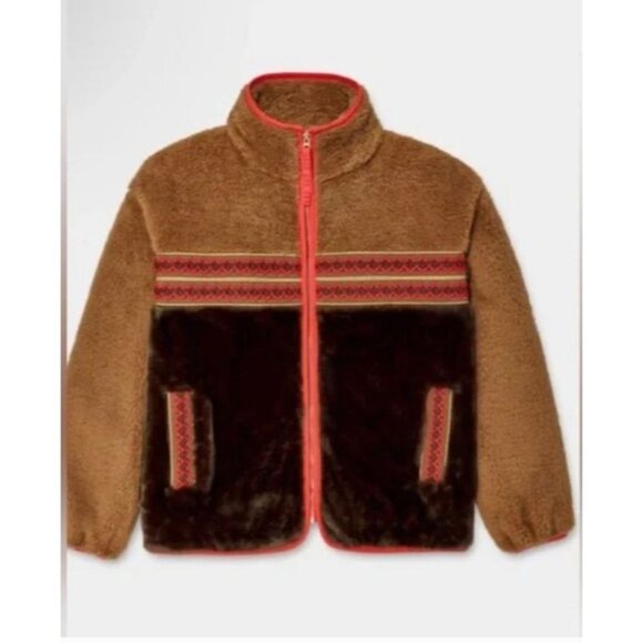 UGG Marlene Sherpa Jacket Heritage Braid Size Medium - Picture 5 of 10